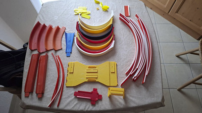 Faller Hit Car Konvolut Ersatzteile Looping Schienen 70er Vintage