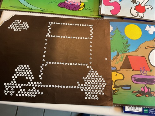 VTG Lite Brite Refill Paper Sheets UNPUNCHED LOT SCOOBY PEANUTS STAR WARS SHREK2 - Picture 11 of 13