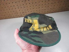 Vintage AJD boys The A-Team camo military army cadet hat OS