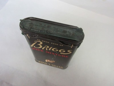 briggs tobacco tin VINTAGE ADVERTISING EMPTY BRIGGS VERTICAL POCKET TOBACCO TIN 390-