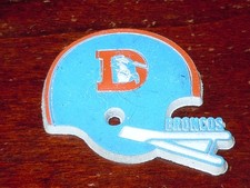 NFL Vintage DENVER BRONCOS Old RUBBER Football FRIDGE MAGNET Standings Board