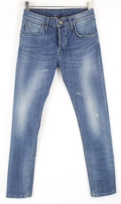 TAKESHY KUROSAWA Power Men Jeans W30 Slim Fit Distressed Cotton Stretch Blue *