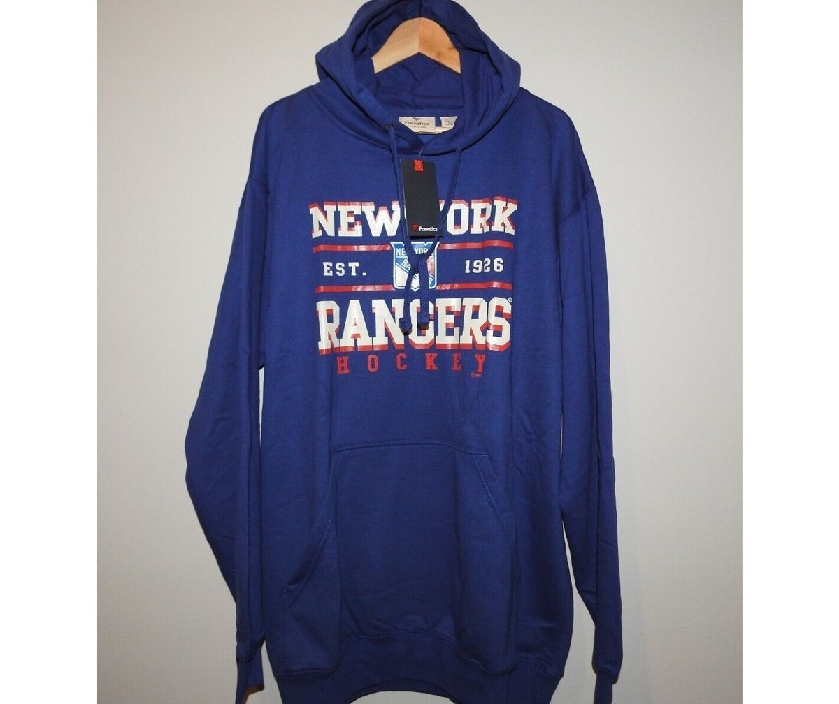 NHL New York Rangers Hooded Sweatshirt New Mens Big Sizes $75