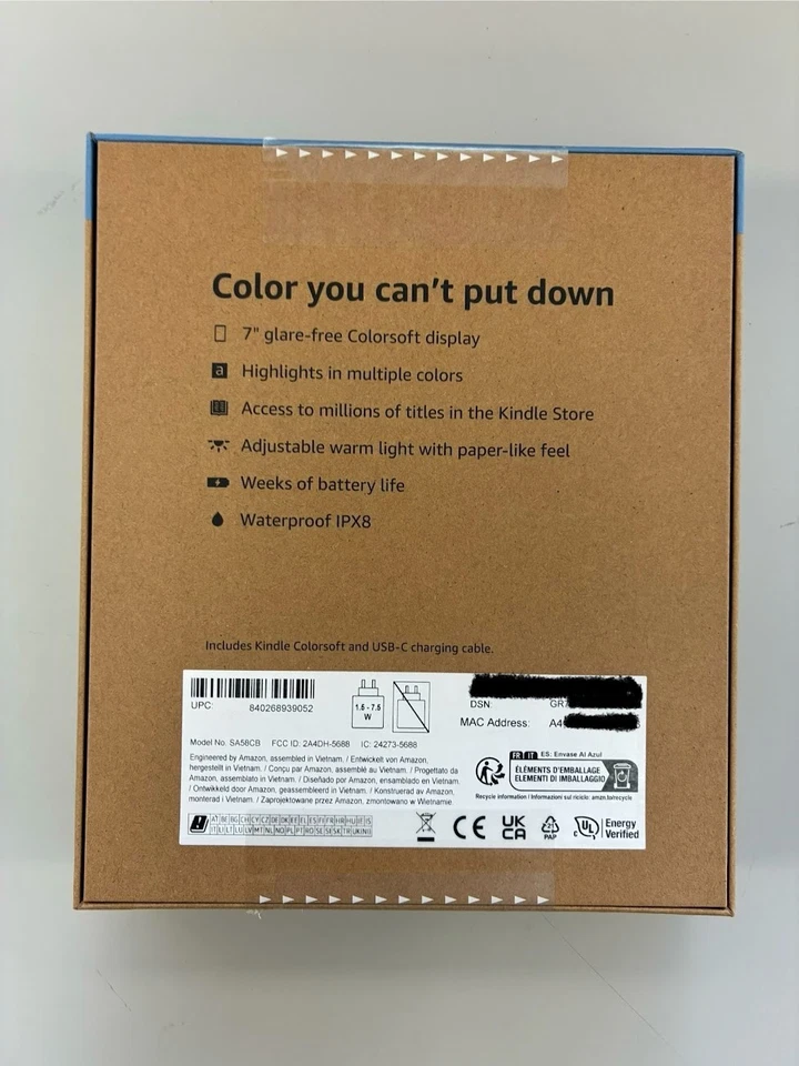 New 2025 Amazon - Kindle Colorsoft - 16 GB - Adjustable Warm Light - Standard Ed - Image 4 of 4