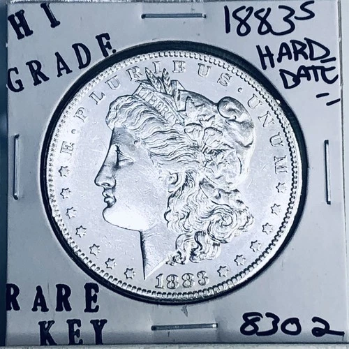 1883 S MORGAN SILVER DOLLAR HI GRADE GENUINE U.S. MINT RARE KEY COIN 8302