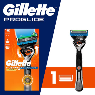 Gillette Pro Glide Power Men's Razor Handle + 1 Blade Refill