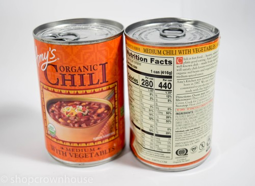 4 Amy's USDA Organic CHILI Medium with Vegetables Gluten Free 14.7oz 08/2026 - Picture 5 of 5