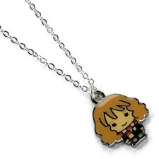 Collar enchapado en plata de Harry Potter Chibi Hermione