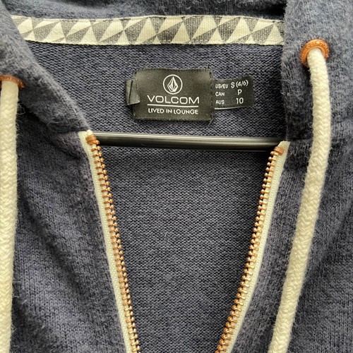Volcom Jacket Womens Small Blue Full Zip Long Sleeve Hoodie - Picture 6 of 10