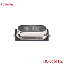 10pcs SMD 49S 18.432MHz Crystal Oscillator 20PF ± 20PPM 18.432M HC-49S