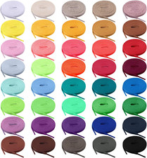 BQTQ 40 Pairs Colored Shoe Laces Flat Shoelaces Multipack Shoestrings for Sneake