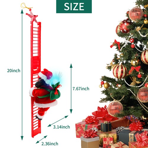 Climbing Santa Claus Musical Electric Doll Christmas Ornament Decor Xmas Gift - Picture 29 of 50