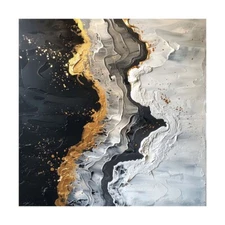 Large Hand-painted Abstract Oil Paintings On Canvas Wall Art Home Decor Black