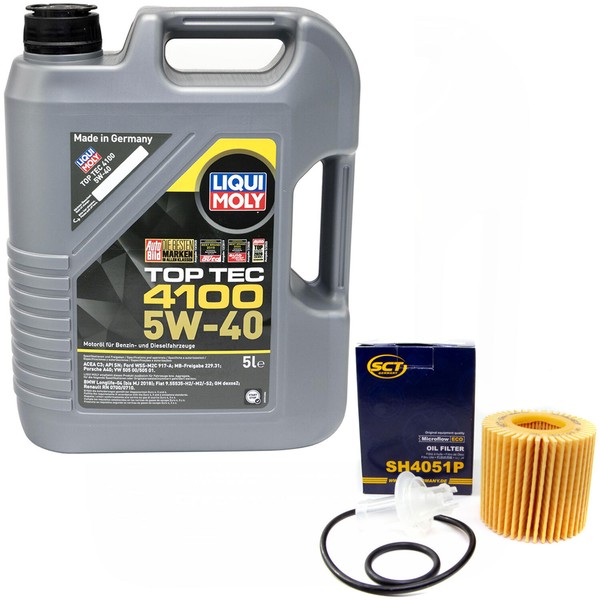 MotoröL Set 5W-40 5 Liter + ÖLfilter FüR Lotus Toyota Yaris Avensis Auris RAV 4-image