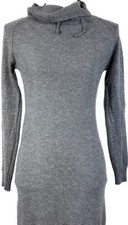 Paper Crane Sweater Dress Cowl Neck Long Sleeve Knit Cotton Sz S Womens Gray T74