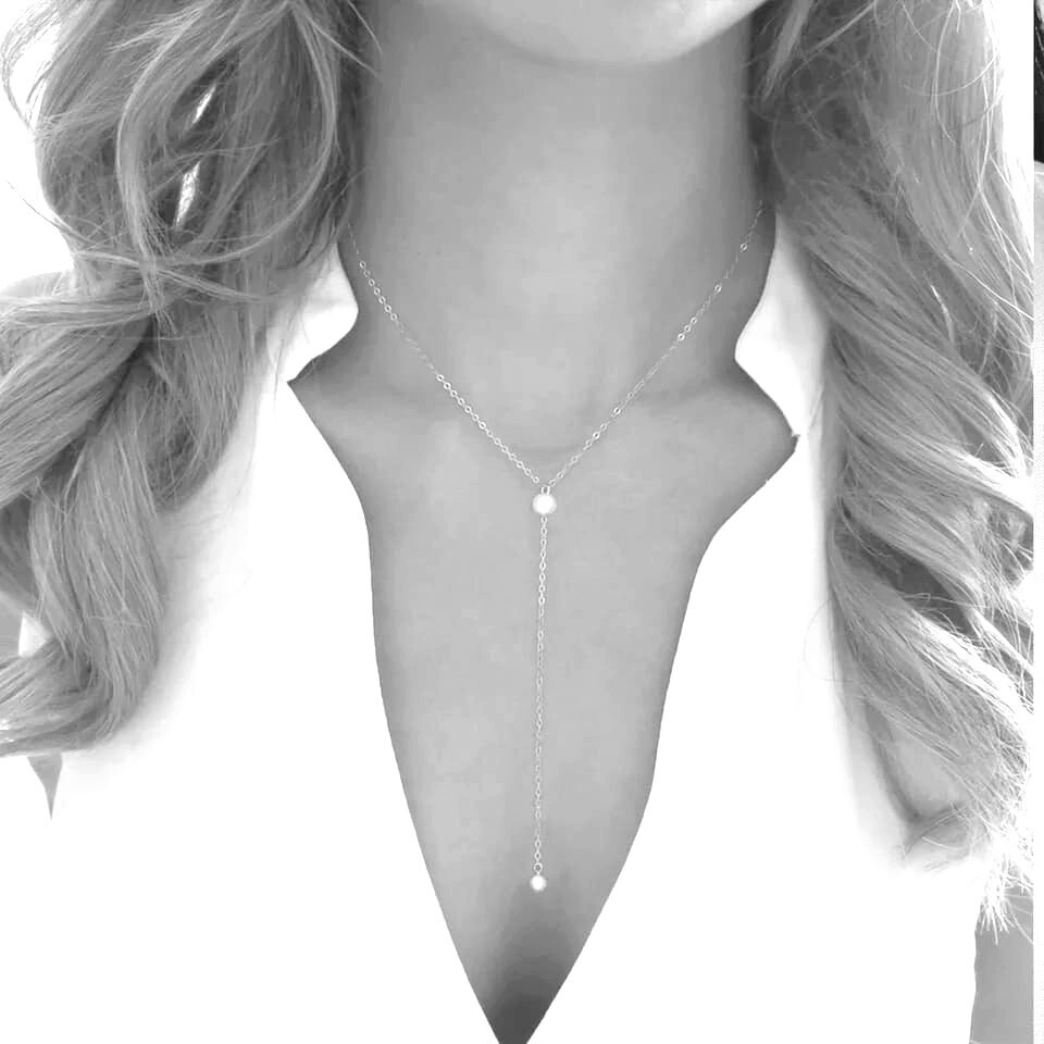 Collier mariage perle nacre acier inoxydable plaqué or cérémonie femme
