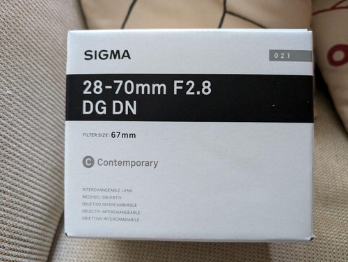 Objectif Sigma 28-70 mm F2,8 DG DN Art Sony monture E SONY E-mount cap 470 g boîte