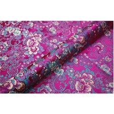 Brocade Faux Silk Satin Fabric Floral Damask Cloth Jacquard Dress Quilting
