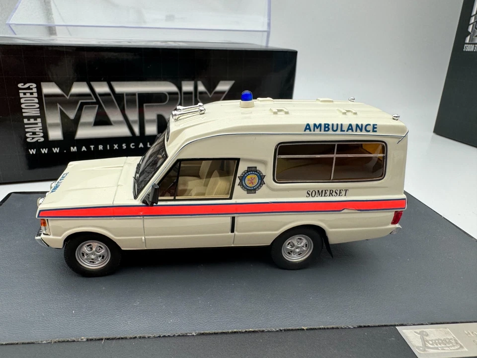 Matrix 1/43 Herbert Lomas Range Rover Ambulance Somerset 1972 White #162 - Image 2 of 4