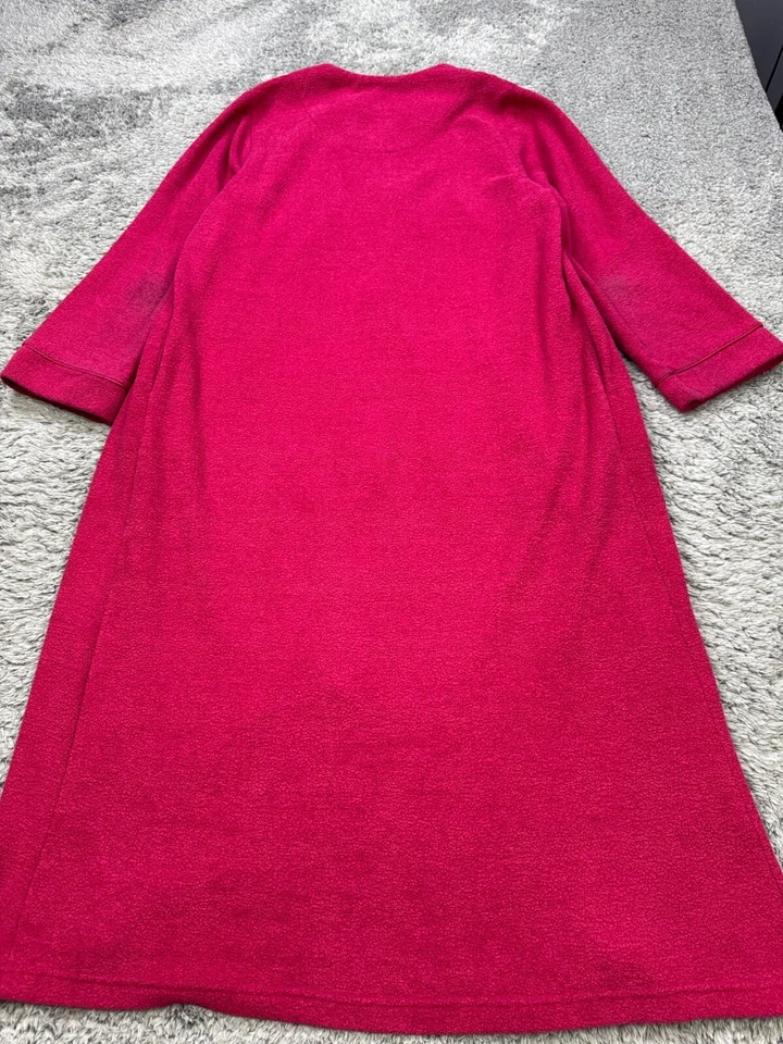 Camisón Miss Elaine Mujer Mediano Rojo Terry Paño Cremallera Completa Bata Ajustada Foto 2 de 4