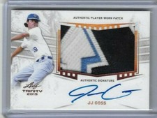 2019 Leaf Trinity JJ GOSS 3 Color Patch Bronze Foil Auto RC Tampa Bay Rays 