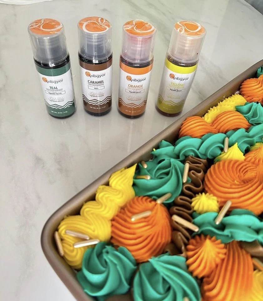 Gel Food Colors - Set of 9 Premium Gel Food Colors - 2 OZ Each Bottle - Image 4 of 4