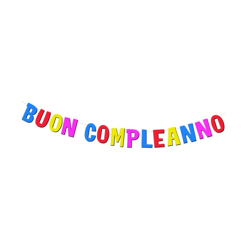 Festone Buon Compleanno Tema Milan: 215x15 Cm - Perfetto Per Decorare Feste Di Bambini E Non Solo!
