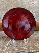 Luminarc RUBY RED 10” Dinner Plate By Cristal d'Arques Durand ~France
