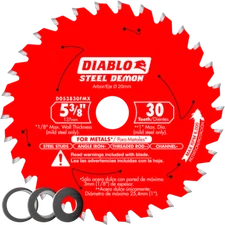 Diablo Tools D053830FMX 5‑3/8 in. x 30 Tooth Metal Cutting Saw Blade
