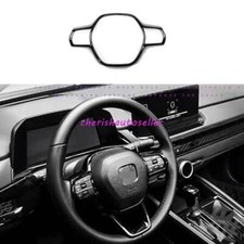 Cubierta de tira de volante de consola negra brillante para Honda Accord 2023-2025