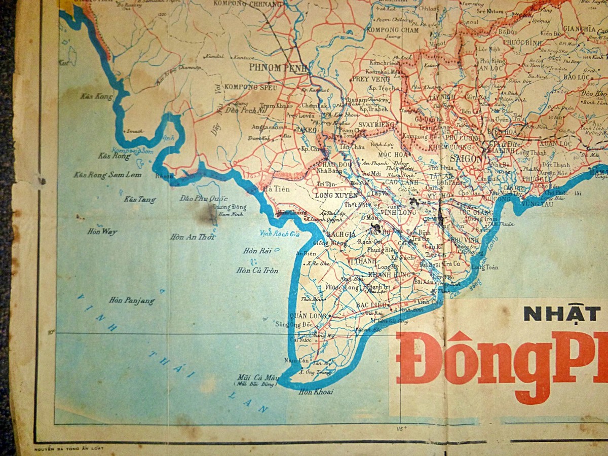 Rare Military Map - 1970's, RVN, Laos, Cambodia, Saigon, Nha