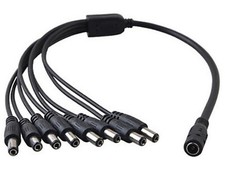  1 to 8  Power Splitter Adapter Cable for CCTV Surveillance Security Camera
