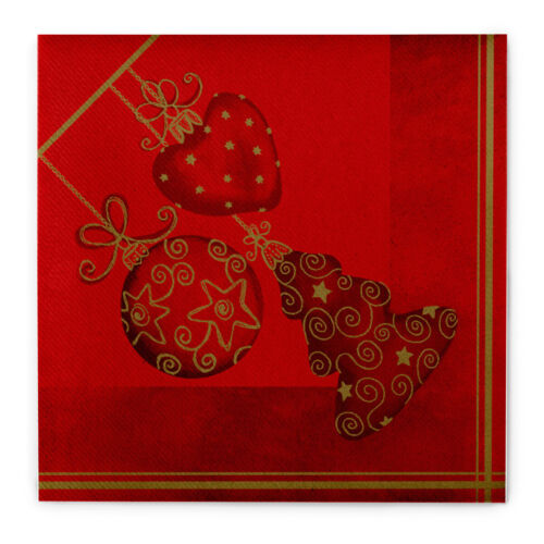 Serviette Tiffany in Rot aus Linclass® Airlaid 40 x 40 cm, 12 Stück - Weihnacht - Bild 1 von 10