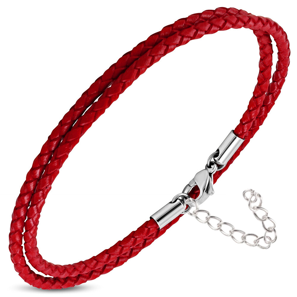 Zense - Pulsera Ajustable de Cordón Rojo para Hombre ZB0380