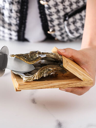 Wood Oyster Shucking Clamp Practical Oyster Holder Clam Shucker Tool HouseholKU - Picture 3 of 11