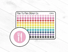 2348-6~~Fork & Knife Tiny Icons Planner Stickers.