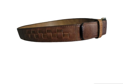 Miller Stockman Leather Belt Size 36 Brown Cowhide Made in the USA