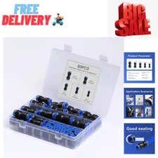 60Pcs Quick Connect Air Hose Fittings, Pneumatic Push to Connect Fittings Kit, 5