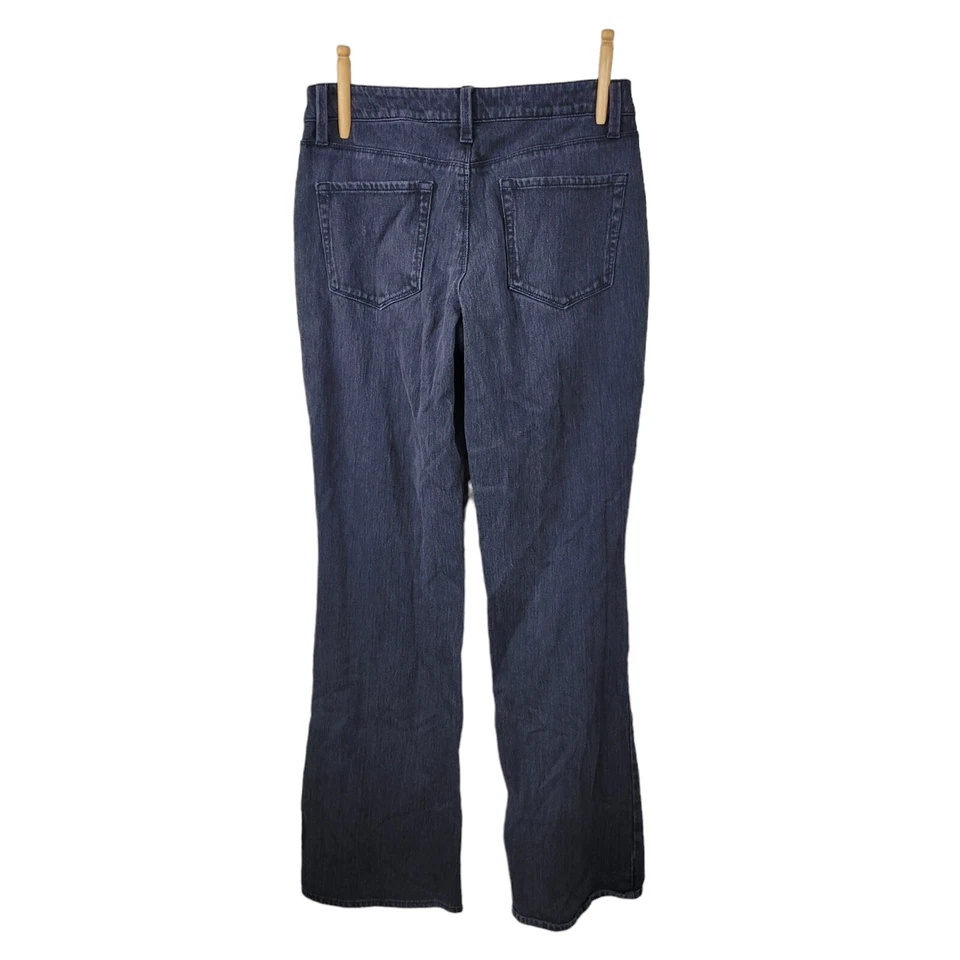 Pantalones de mezclilla Coldwater Creek talla 4 pierna ancha negros acampanados elásticos vintage 28 Foto 4 de 4