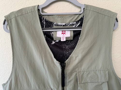 Volcom Tokyo True Nylon Green Vest Men's Small Lined Pockets NWT - Picture 4 of 8