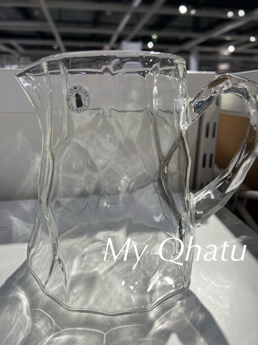 IKEA Pitcher Bastua By Marimekko, Clear Glass, 51 oz, 6