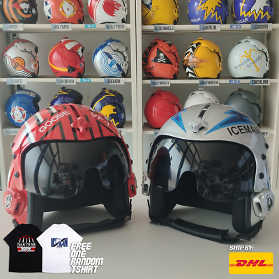 TOP GUN GOOSE+ICEMAN HGU-33 FLIGHT HELMET MOVIEPROP PILOT
