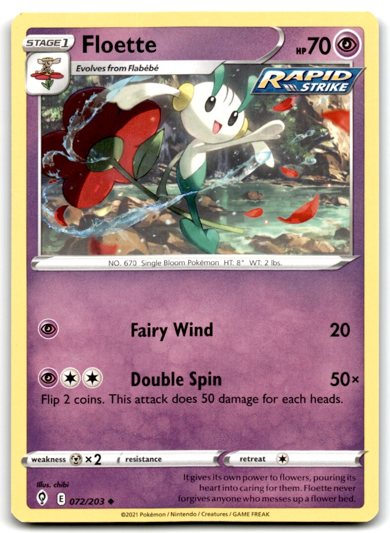 2021 Sword & Shield - Evolving Skies Floette Stage 1/Uncommon #72
