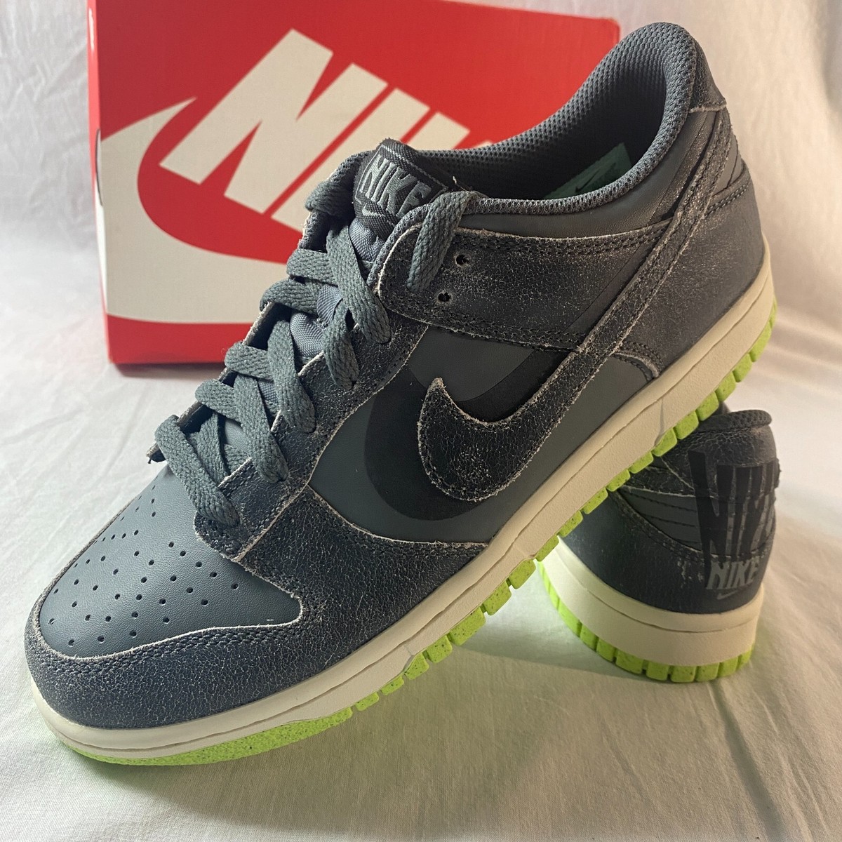 ユキ Nike Dunk Low White/Grey Corduroy FN7658-100 Unisex Wmns