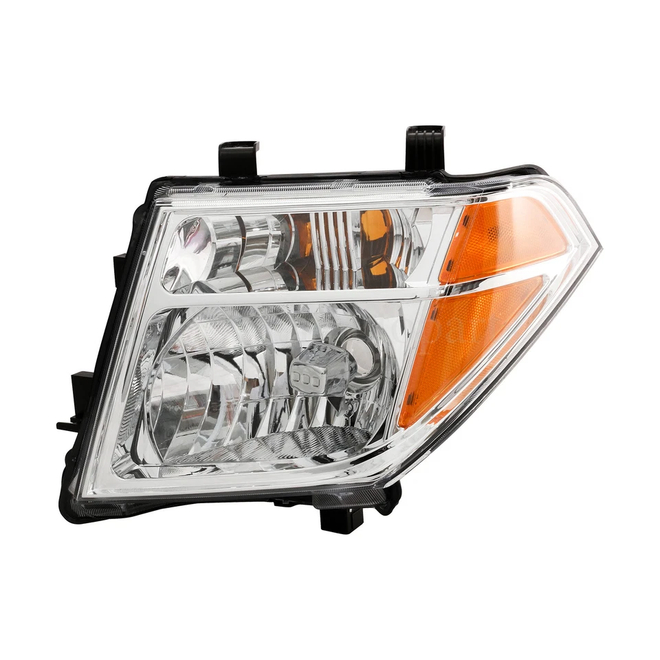 For 2005-2008 Nissan Frontier Pair Chrome Headlights 05-07 Pathfinder Headlamps - Image 3 of 4