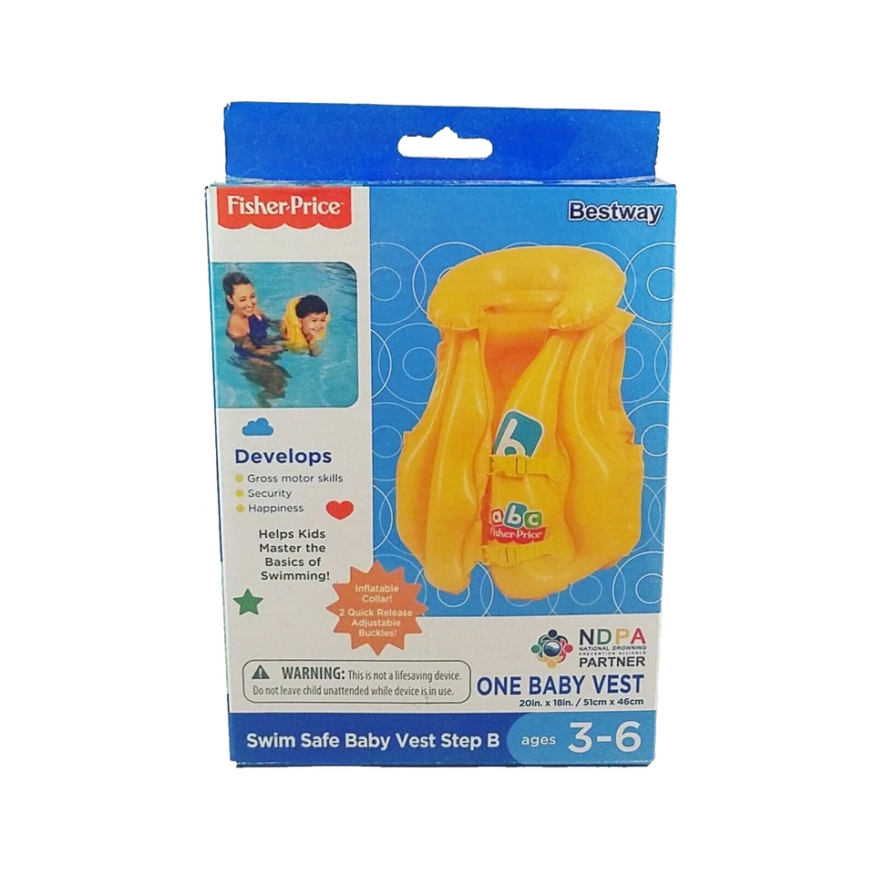 Fisher Price Swim Safe Inflatable Baby Vest - Step B - Ages 3-6