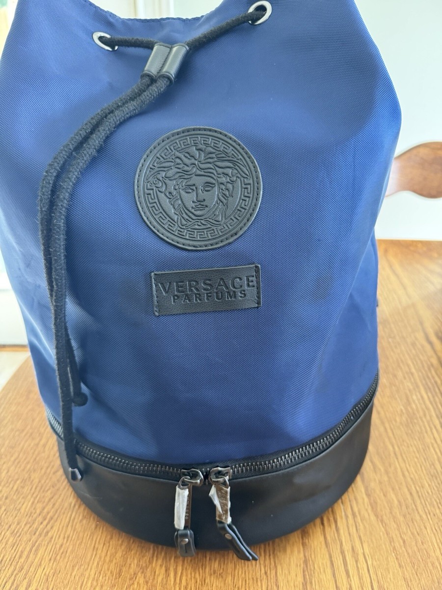 New Large Designer VERSACE Medusa Parfumes BACKPACK Navy  display picture 1