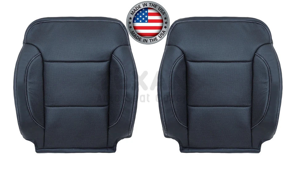 2014 - 2019 GMC Sierra Yukon XL Black Leather Perforated Replacement Seat Cover - Image 3 of 4