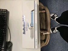 BaByliss PRO 1.5" Nano Titanium Spring Curling Iron - Blue/Silver