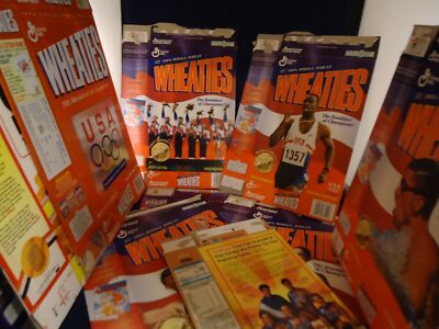 Large Lot of Team USA Olympics Cereal Collectors EMPTY Box Wheaties Corn Flakes